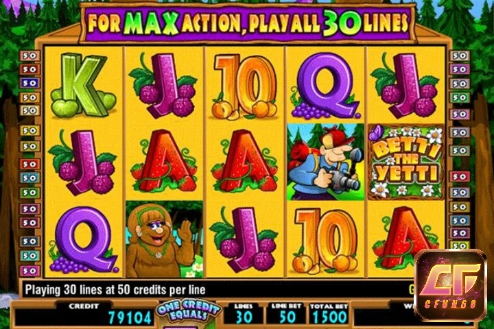 Logo của game BETTI THE YETTI đại diện cho biểu tượng WILD