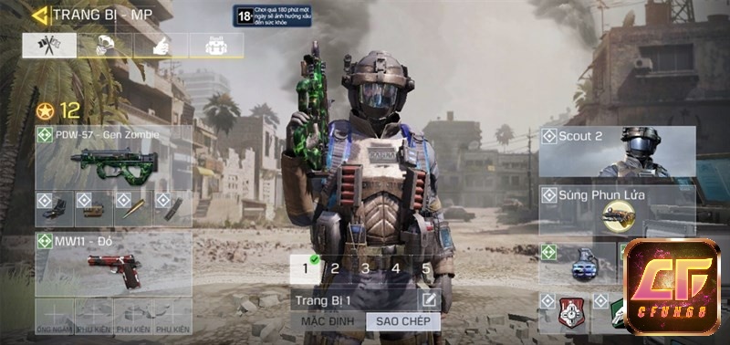 Game Call of Duty: Mobile cho phép người chơi có thể tùy chỉnh các nhân vật của mình theo mong muốn