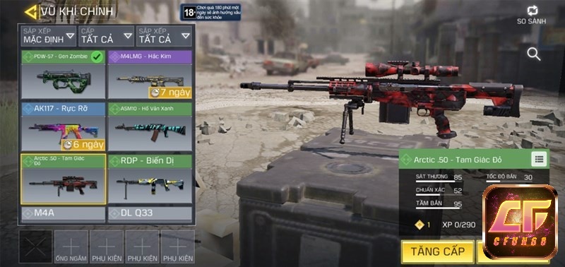 Call of Duty Mobile cung cấp cho người chơi nhiều loại trang bị đa dạng khác nhau