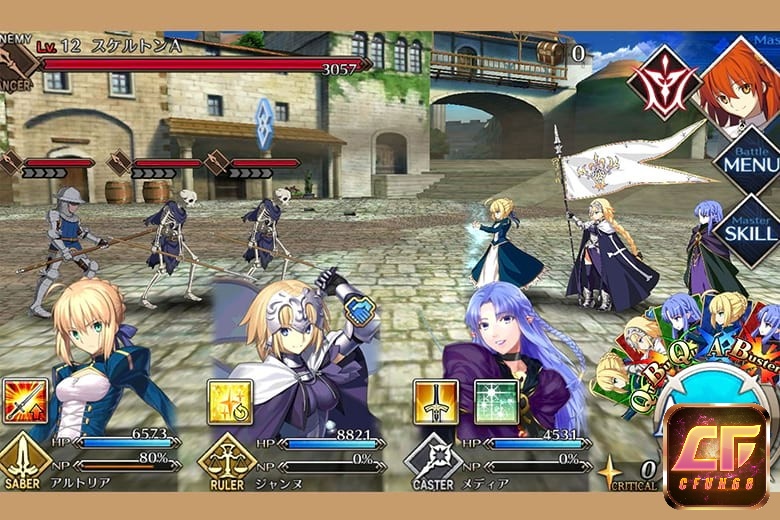 Trong Fate/Grand Order một đội chiến đấu gồm 5 chiến binh