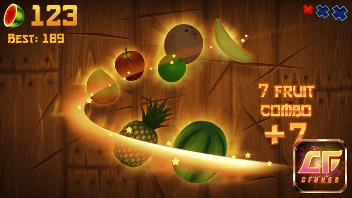 Vũ khí trong Fruit Ninja là một lưỡi gươm sắc bén