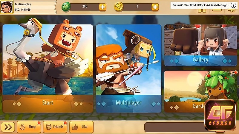 Mini World cung cấp đa dạng các chế độ chơi