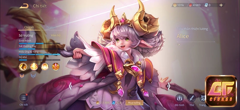 Cùng Cfun68 điểm qua một vài ưu điểm cũng như nhược điểm của tựa game Alice liên quân này nhé