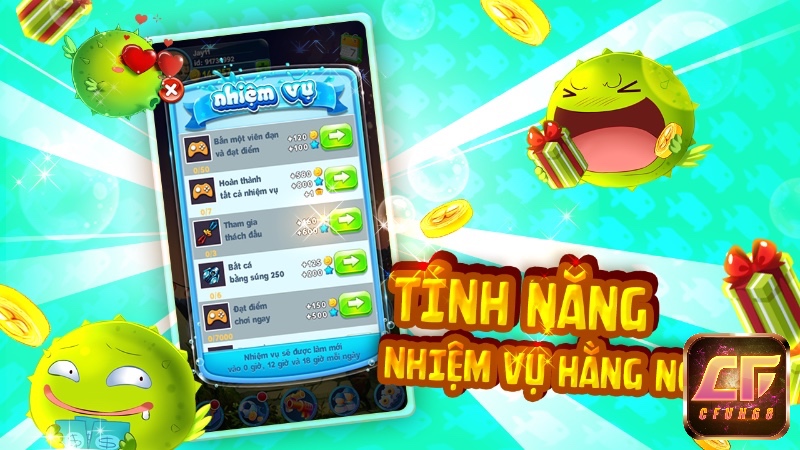 Hoàn thành các nhiệm vụ để anh em cược thủ đem về những phần thưởng giá trị nhất