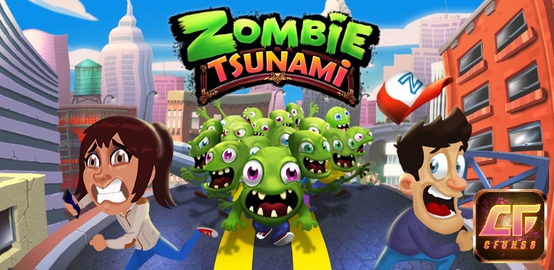 Đoàn zombie vui nhộn trong Zombie Tsunami với lối chơi đơn giản nhưng đầy cuốn hút