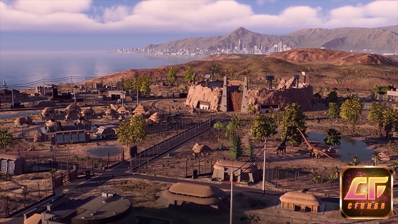 Game Jurassic World Evolution 2 có lối chơi xây dựng và mô phỏng việc quản lý công viên khủng long cho riêng bạn