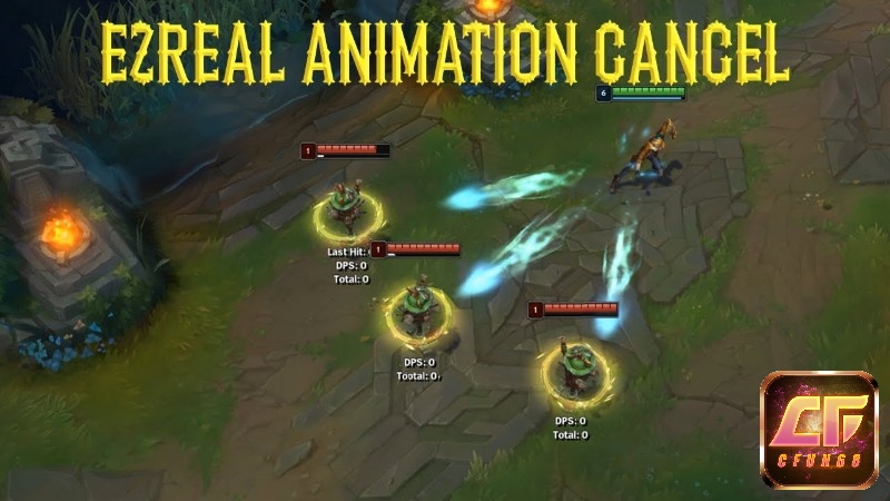 Hủy animation giúp Ezreal tung chiêu mượt mà và tăng tốc độ gây sát thương.