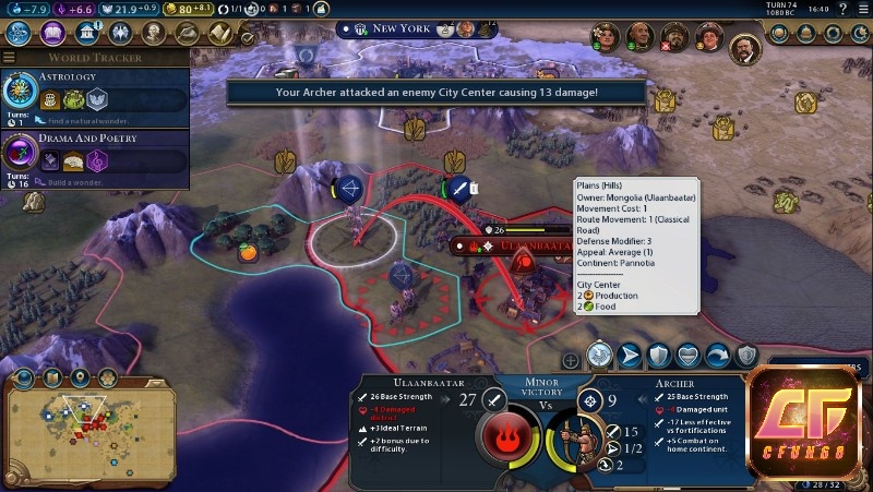 Xây thành phố đúng chỗ trong Civilization VI giúp tối ưu phát triển
