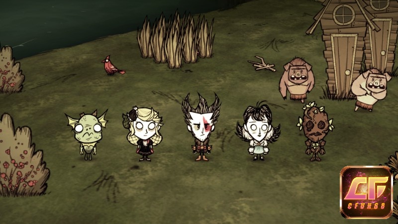 Don't Starve có đồ họa phong cách hoạt hình tối giản nhưng lối chơi hấp dẫn và đầy thách thức