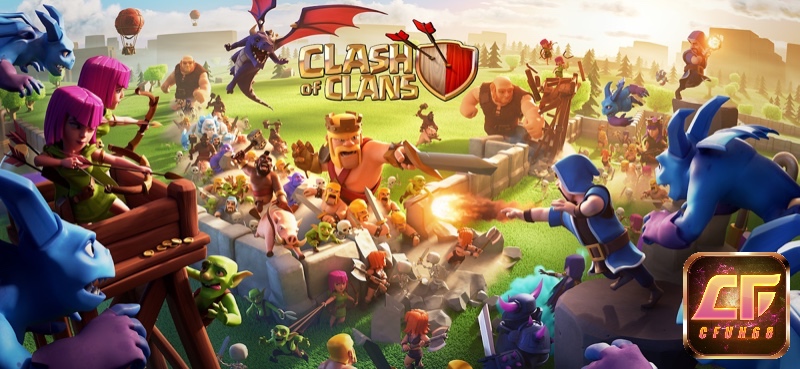 Người chơi Clash of Clans xây dựng căn cứ và điều quân chiến đấu trong cộng đồng clan sôi nổi
