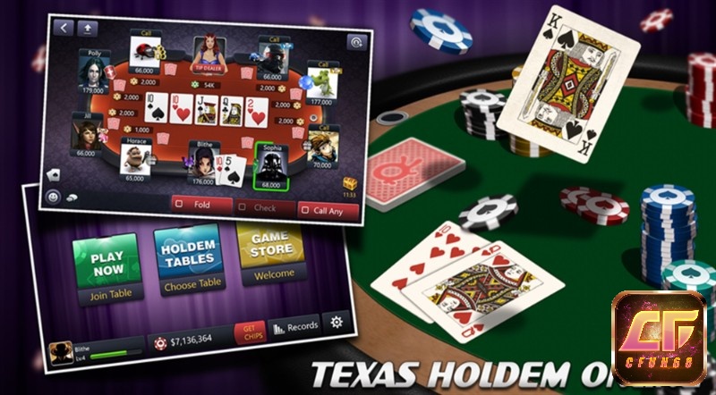 Texas Hold'em là biến thể poker phổ biến nhất và được sử dụng trong hầu hết các game poker offline