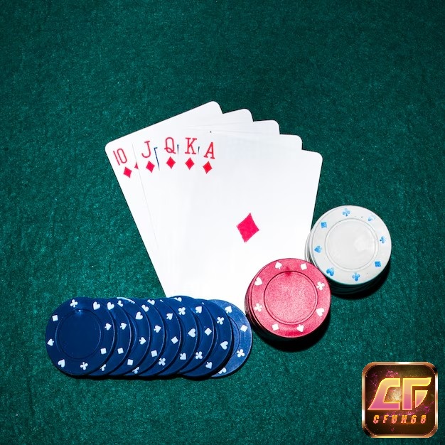 Sảnh chúa – bộ bài mạnh tuyệt đối gồm 10, J, Q, K, A đồng chất, không thể bị đánh bại trong poker