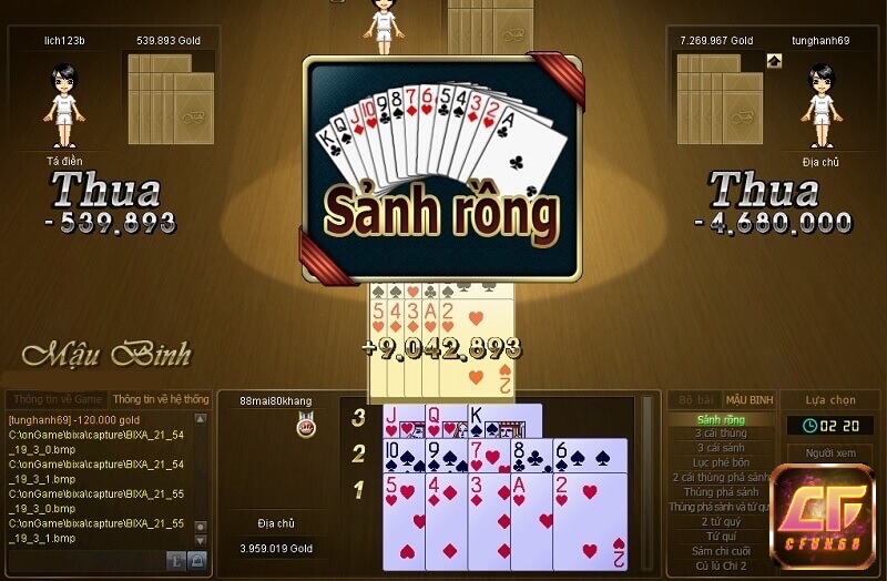 Trường hợp đặc biệt “Sảnh Rồng” trong Binh xập xám – bộ bài hiếm và mạnh nhất.