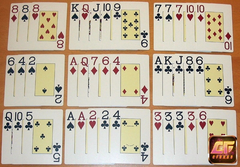 Thứ tự sức mạnh các bộ bài trong Mậu Binh – yếu đến mạnh.