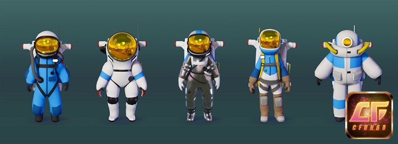 Các nhân vật trong Astroneer được xây dựng với tính cá nhân hóa cao tùy theo sở thích của người chơi