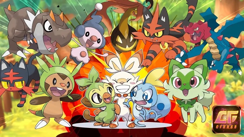 Các Pokémon trong game đa dạng với nhiều thể loại khác nhau