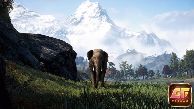 Far Cry 4 tận dụng sự xuất hiện của động vật hoang dã để tạo lợi thế cũng như thêm phần rủi ro