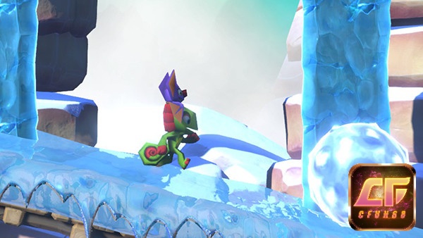Game Yooka-Laylee and the Impossible Lair có đồ họa phong cách hoạt hình tươi sáng và đầy màu sắc
