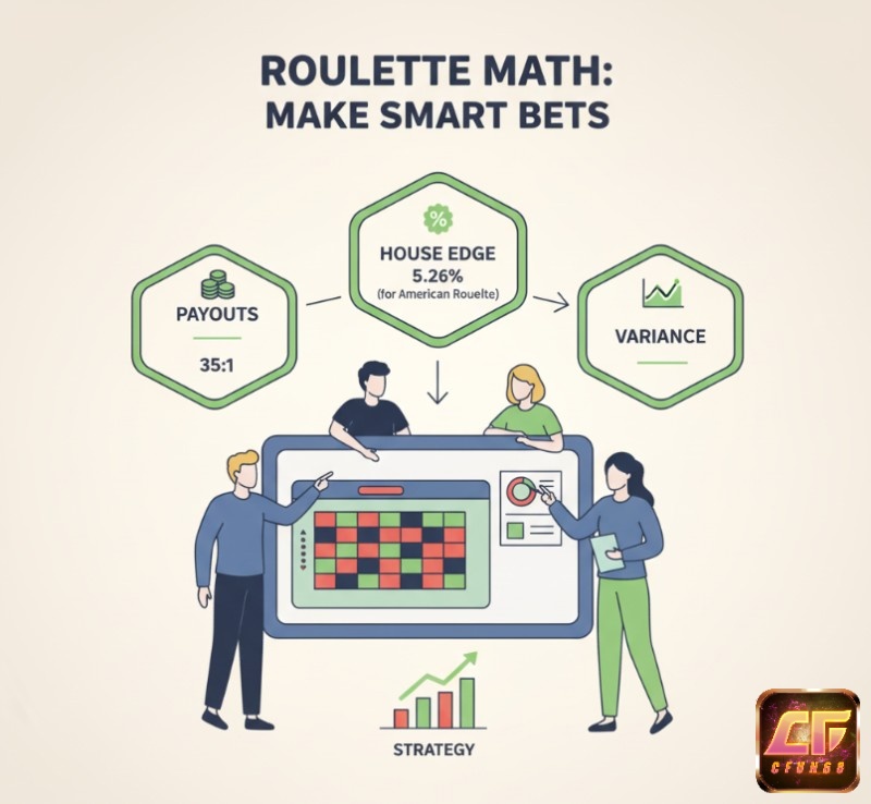 Người chơi phân tích Tỷ lệ Thanh toán và Lợi thế Nhà cái để quyết định cược trong Roulette
