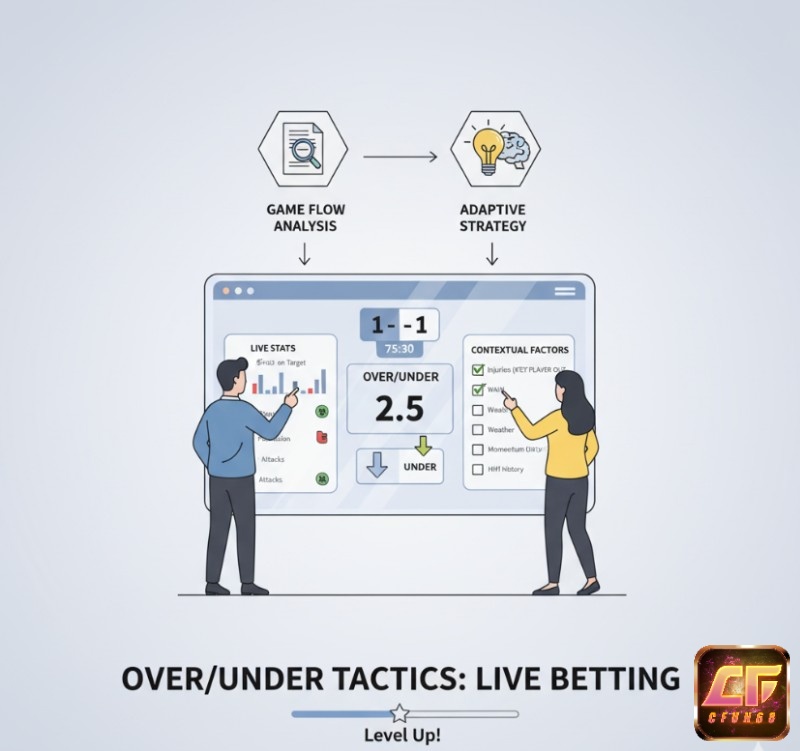 Người chơi phân tích chiến thuật Tài Xỉu dựa trên bối cảnh trận đấu để đưa ra quyết định tối ưu