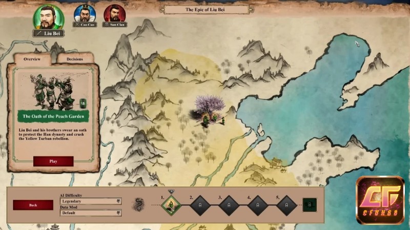 Bản đồ chiến dịch Tam Quốc trong Age of Empires II: Definitive Edition