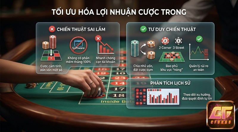 Tối ưu lợi nhuận cược trong: áp dụng chiến thuật chia nhỏ vốn, đặt cược cụm, quản lý rủi ro, phân tích lịch sử. Tránh cược cảm tính, dồn vốn một số