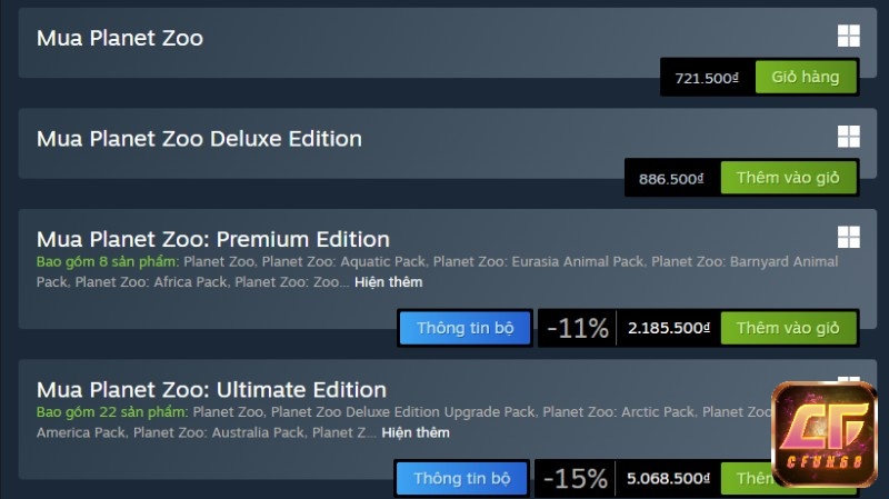 Planet Zoo vẫn là game trả phí, còn những đợt giảm giá giúp chi phí dễ tiếp cận hơn